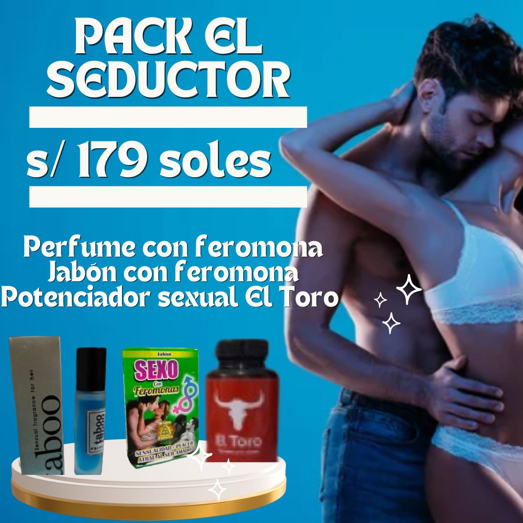PERFUME CON FEROMONAS "TABOO" + JABÓN CON FEROMONAS  +EL TORO POTENCIADOR SEXUAL