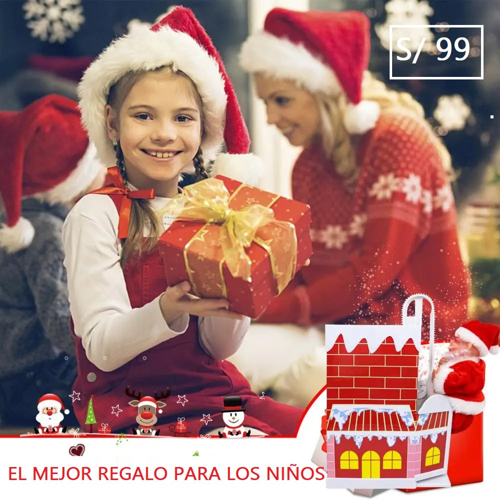 🎄🎄PAPA NOEL ESCALADOR CON CHIMENEA 🎄   ENVIO GRATIS🎄