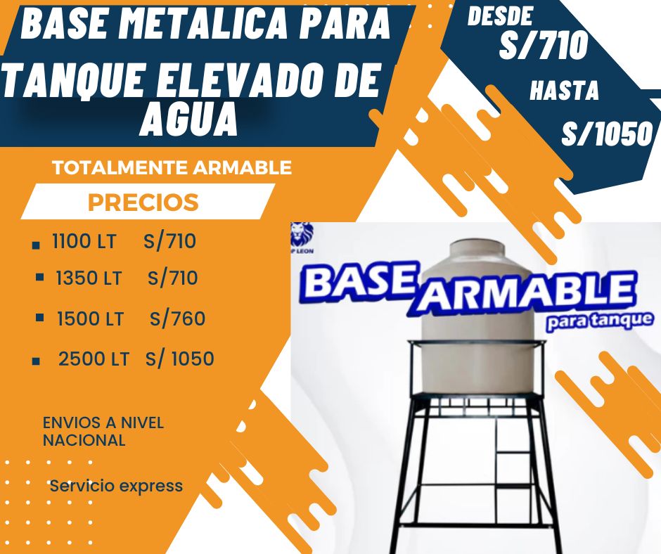 BASE METALICA ARMABLE DE TANQUE ELEVADO